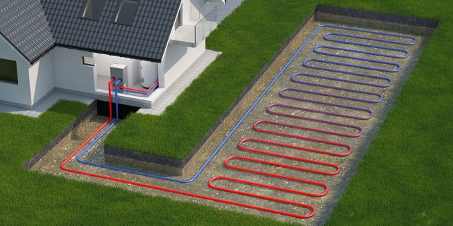 ground heat pump piping